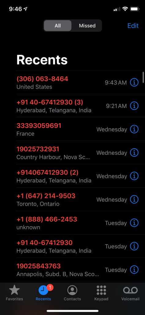 Google Ads reps call log