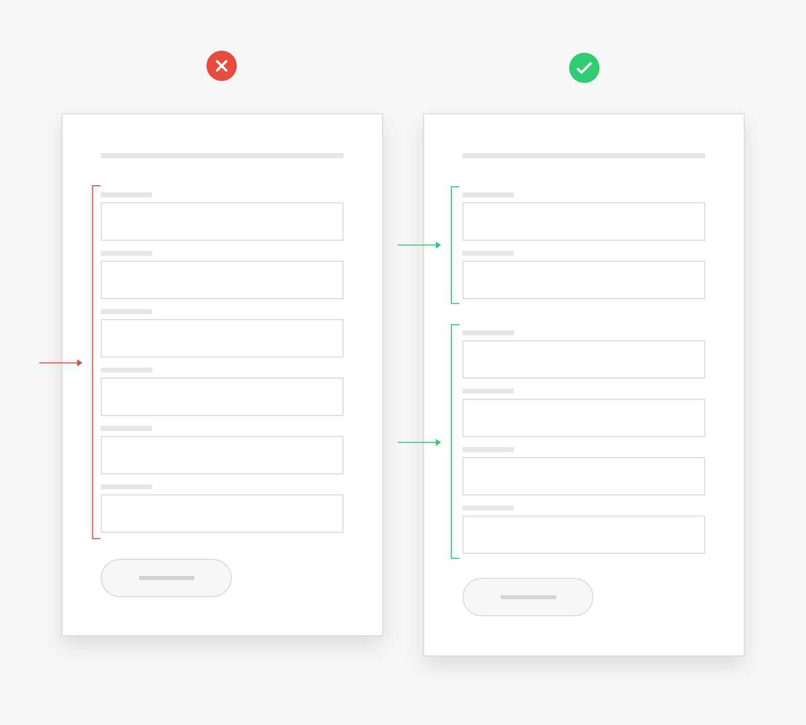 Form best practices: Group common fields