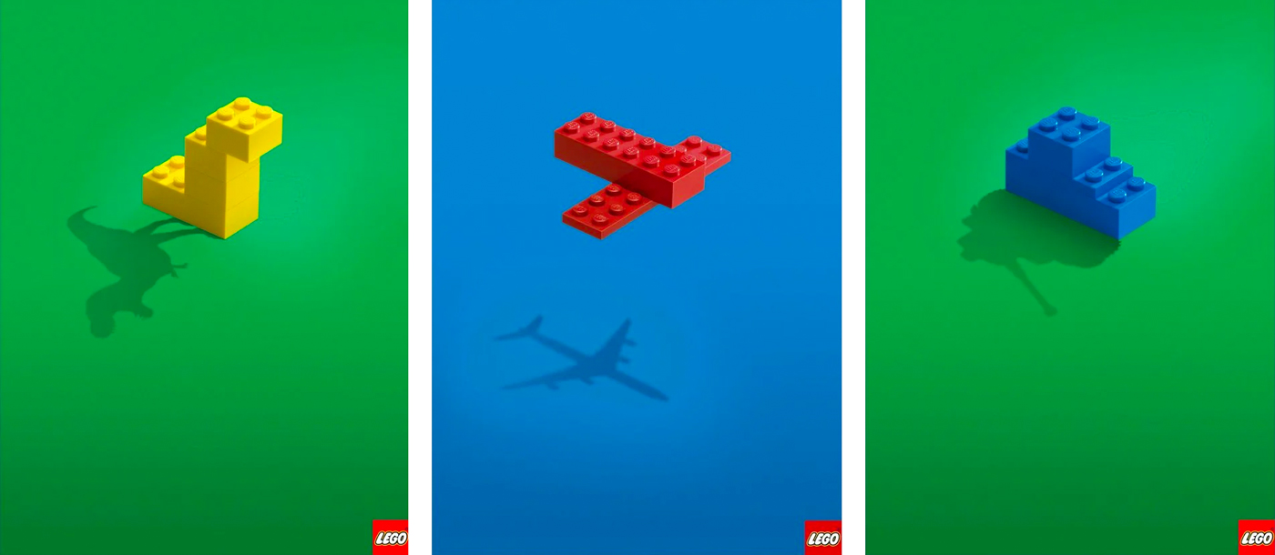 Minimalist Lego advertisements