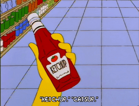 Catsup vs. Ketchup Simpsons gif