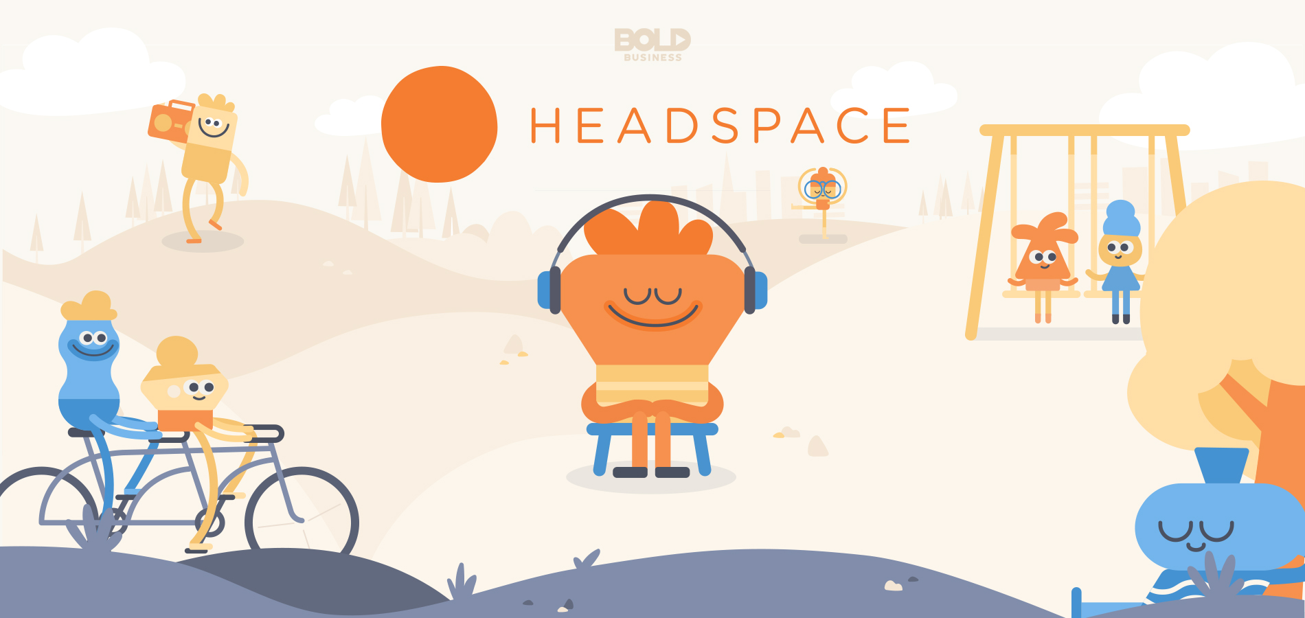 Some examples of illustration from Headspace.