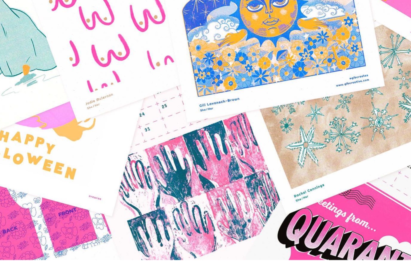 Some example of risograph prints from Wild Press.