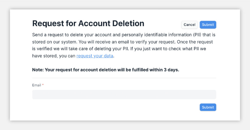 Personal Data Deletion