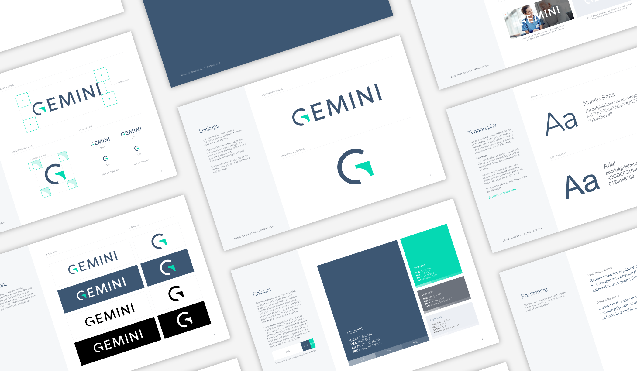 Slides from Gemini's brand guidelines