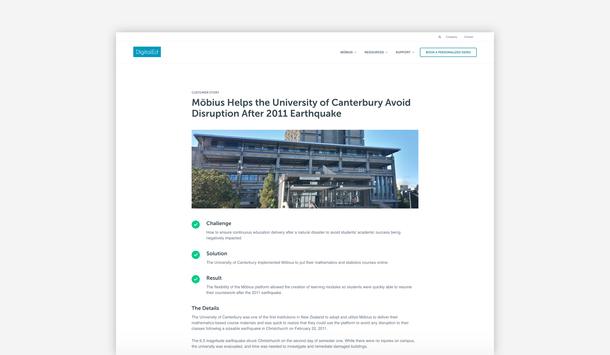 Clear hierarchy shown in this DigitalEd customer story.