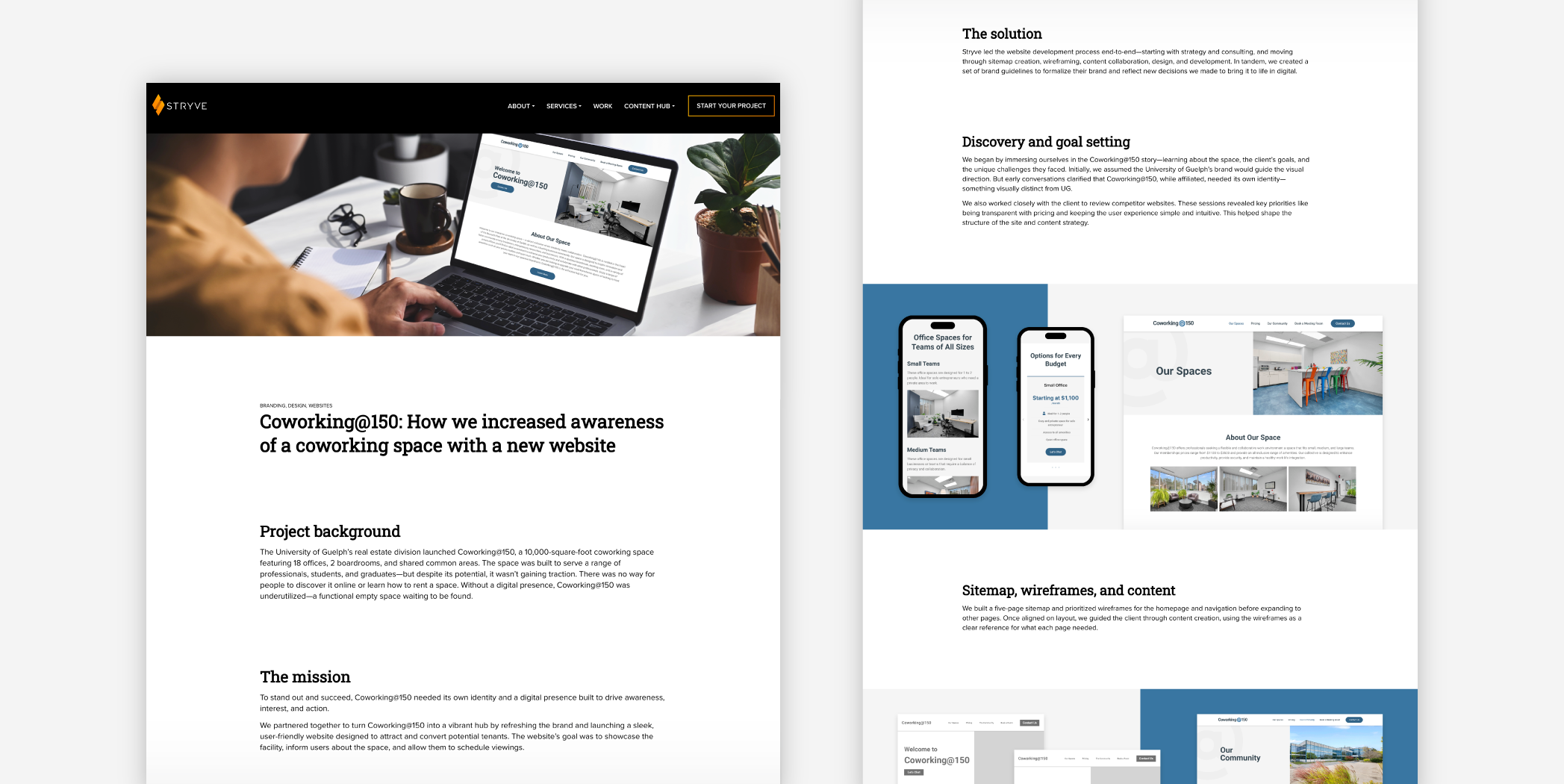 Whitespace shown in a case study from Stryve.