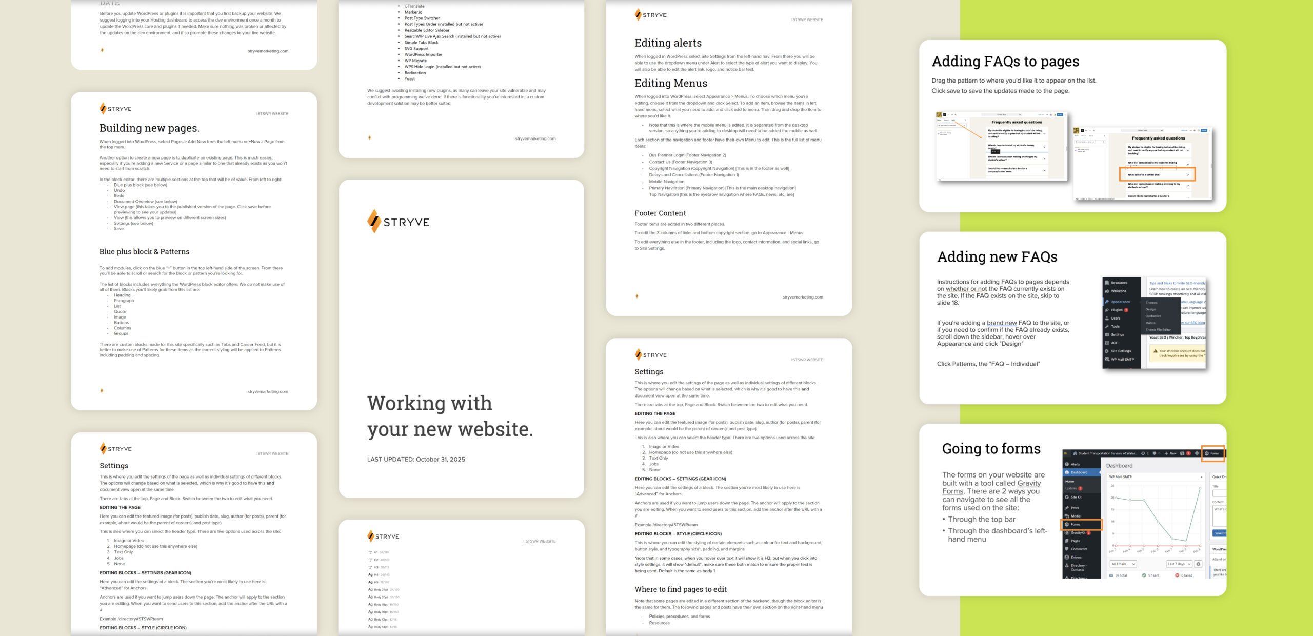 STSWR website training documentation